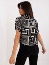 Bluzka-LK-BZ-509749.88-czarno-beżowy rozmiar - ONE SIZE