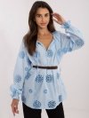 Bluzka-LK-BZ-509747.80-jasny niebieski rozmiar - S/M