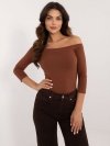 Bluzka-RV-BZ-4692.68P-brązowy rozmiar - XL