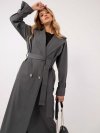 Płaszcz-LK-PL-509754.42-ciemny szary rozmiar - S/M