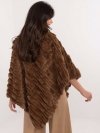 Poncho-AT-PN-2347.16-brązowy rozmiar - ONE SIZE