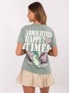 T-shirt-D12022AC02645G-pistacjowy rozmiar - XS