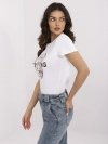 T-shirt-NM-TS-JX-09328.65P-biało-różowy rozmiar - ONE SIZE