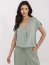 Bluzka-D73761M11171B-pistacjowy rozmiar - S