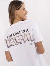 T-shirt-D12022AC02705A-biało-różowy rozmiar - XS