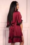 Szlafrok Aresmina LC 90564 Cherry Mahogany Callection Burgundy Bordowy LivCo Corsetti Fashion rozmiar - L/XL