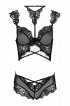 Zmysłowy komplet Palmenom Black Czarny LivCo Corsetti Fashion rozmiar - L/XL