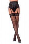 Pas do ponczoch Jelly Black Czarny LivCo Corsetti Fashion rozmiar - L/XL