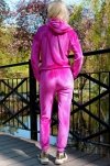 Dollien Fuchsia/Fuksja welurowy komplet dresowy z kapturem Merribel rozmiar - S