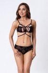Eliana Black/Czarny zmysłowy komplet stanik z majtkami LivCo Corsetti Fashion  rozmiar - S/M