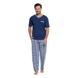 PIŻAMA MĘSKA Z KRÓTKIM RĘKAWEM PLUS SIZE PDM3600-001 S/S 2025