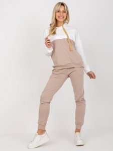 Komplet-RV-KMPL-8419.96P-biało-beżowy rozmiar - L/XL
