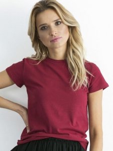 T-shirt-RV-TS-4623.42-bordowy rozmiar - L