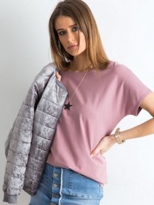 T-shirt-RV-TS-4662.35P-ciemny różowy rozmiar - L