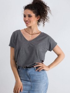 T-shirt-RV-TS-4832.28P-ciemny szary rozmiar - XL