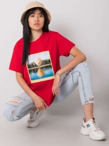 T-shirt-PM-TS-SS21CA82.16-czerwony rozmiar - S