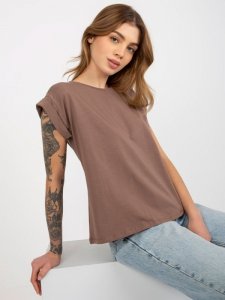 T-shirt-RV-TS-4833.36X-brązowy rozmiar - S
