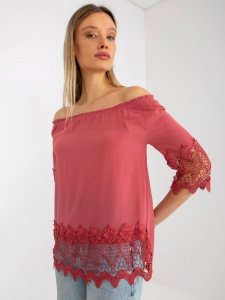 Bluzka-LK-BZ-506188.32X-ciemny różowy rozmiar - 38