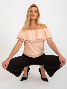 Bluzka-LK-BZ-506350.28P-brzoskwiniowy rozmiar - 36