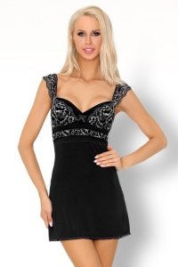Zmysłowa Koszulka Damska Meredia LC 11247 Shade Black Czarny Collection LivCo Corsetti Fashion rozmiar - L/XL