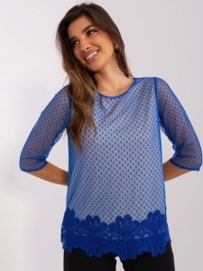 Bluzka-LK-BZ-506729.63P-ciemny niebieski rozmiar - 40
