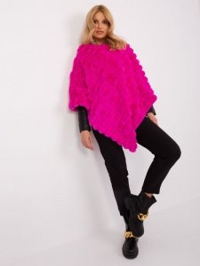 Poncho-AT-PN-2347.16-fuksjowy rozmiar - ONE SIZE