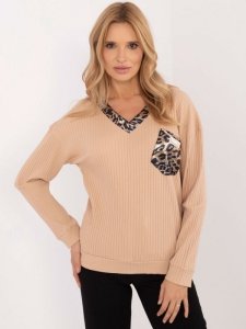 Bluzka-RV-BZ-A-202.40-camelowy rozmiar - ONE SIZE