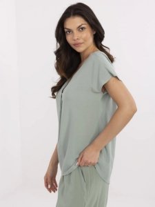 Bluzka-D73761M11171B-pistacjowy rozmiar - L