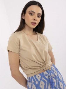 T-shirt-CLM-TS-1639.12-beżowy rozmiar - L