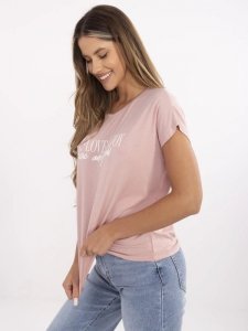 T-shirt-D12100M02737A-jasny różowy rozmiar - M