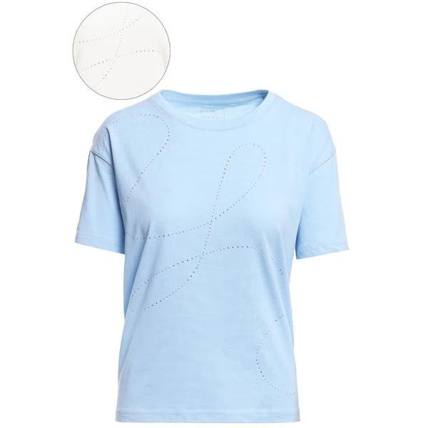 T-SHIRT DAMSKI OVERSIZE Z OZDOBNYMI DŻETAMI BD1800-012