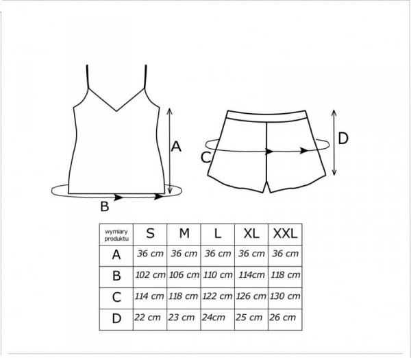 PIŻAMA DAMSKA Z KORONKĄ - SHEILA 1/2