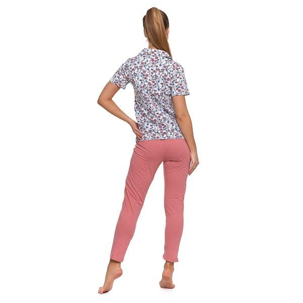 PIŻAMA DAMSKA ROZPINANA KRÓTKI RĘKAW PLUS SIZE PDD5400-006