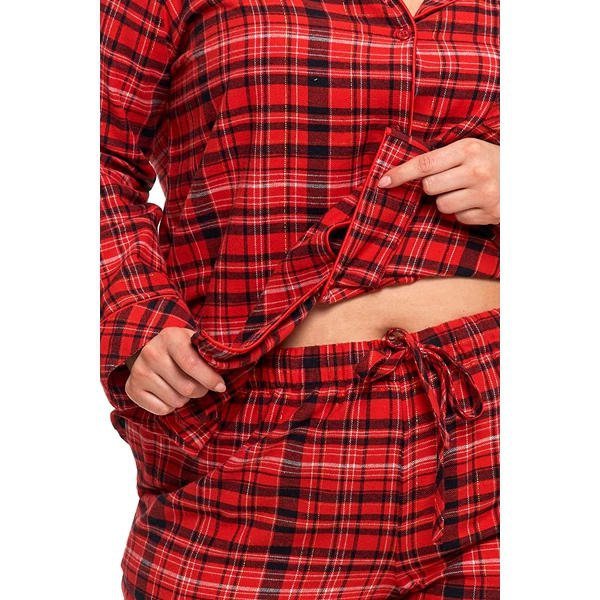PIŻAMA DAMSKA FLANELOWA PLUS SIZE PDD7200-002 - AW2024/25