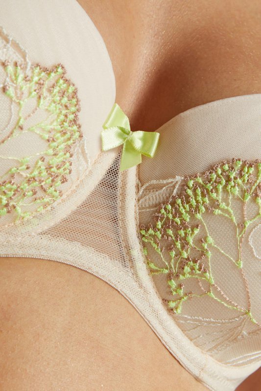 SOLEIL/B4 BIUSTONOSZ USZTYWNIANY Z ORIENTALNYM HAFTEM