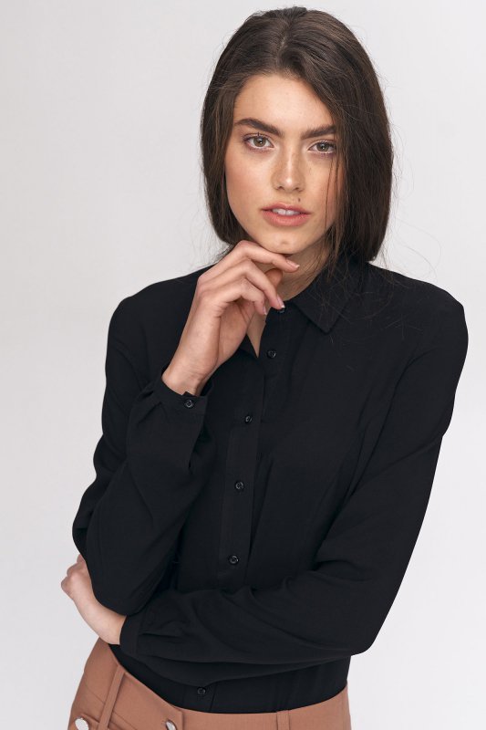Nife Czarna koszula body  - B110