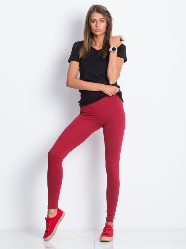 Leginsy-RV-LG-4954.53-bordowy rozmiar - XL