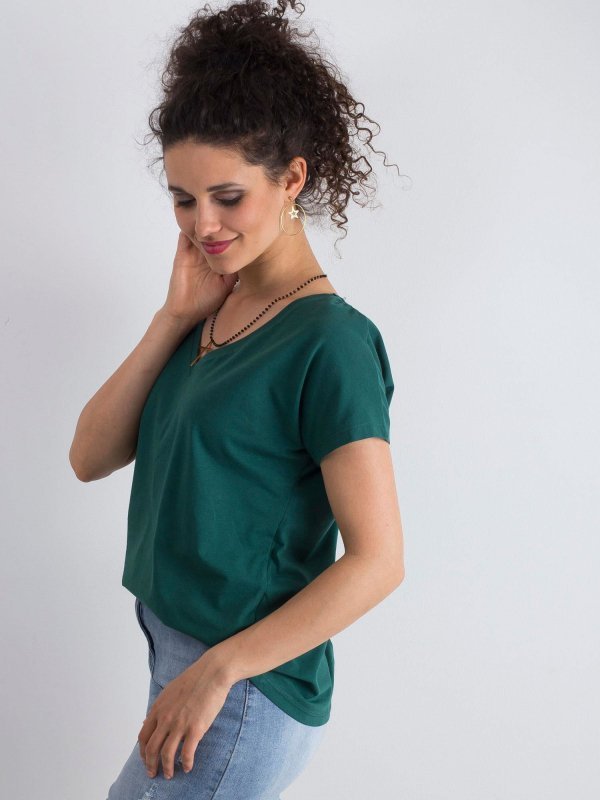 T-shirt-RV-TS-4832.35P-ciemny zielony rozmiar - M