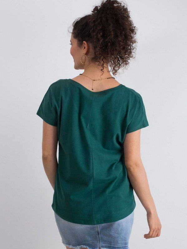 T-shirt-RV-TS-4832.35P-ciemny zielony rozmiar - XS