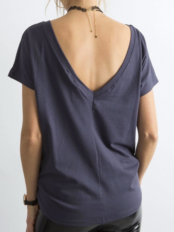 T-shirt-RV-TS-4662.36P-grafitowy rozmiar - XS