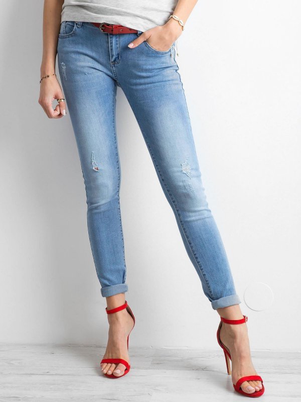 Spodnie jeans-NM-DE-SP-17621.31P-niebieski rozmiar - XS