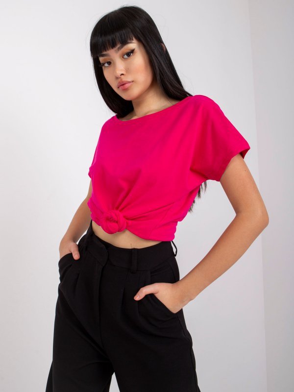 T-shirt-RV-TS-4662.03X-fuksjowy rozmiar - M