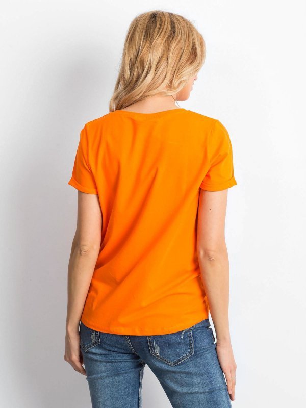 T-shirt-RV-TS-4838.47P-pomarańczowy rozmiar - XS