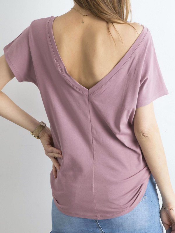 T-shirt-RV-TS-4662.35P-ciemny różowy rozmiar - L
