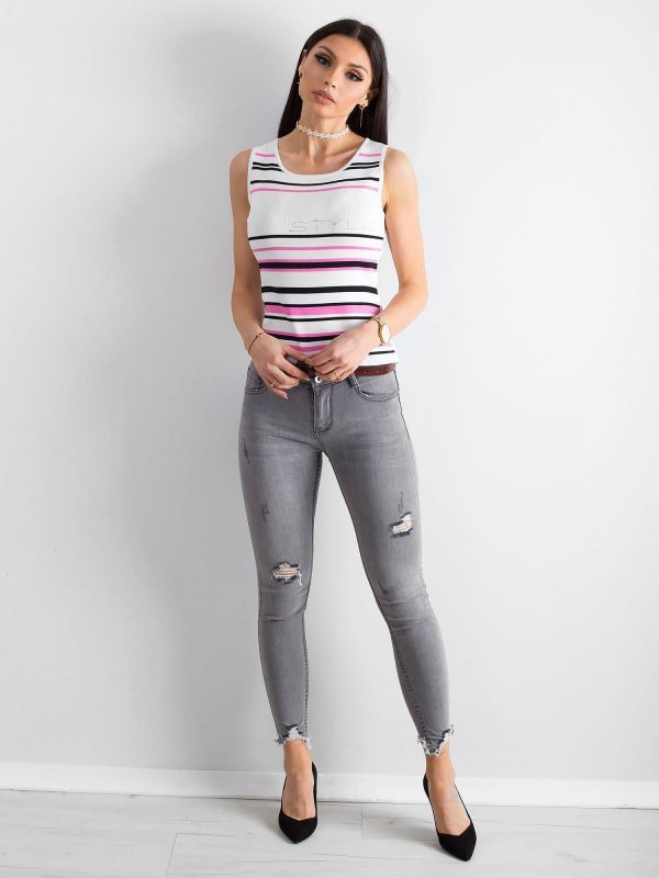 Top-AT-TP-5038.28P-biało-różowy rozmiar - one size S/M