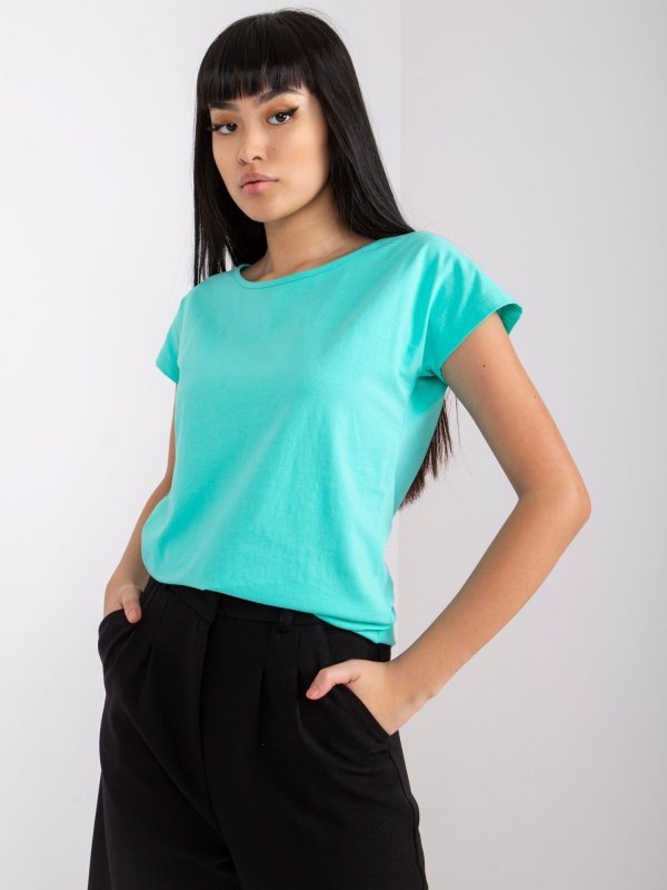 T-shirt-RV-BZ-4622.37-turkusowy rozmiar - S