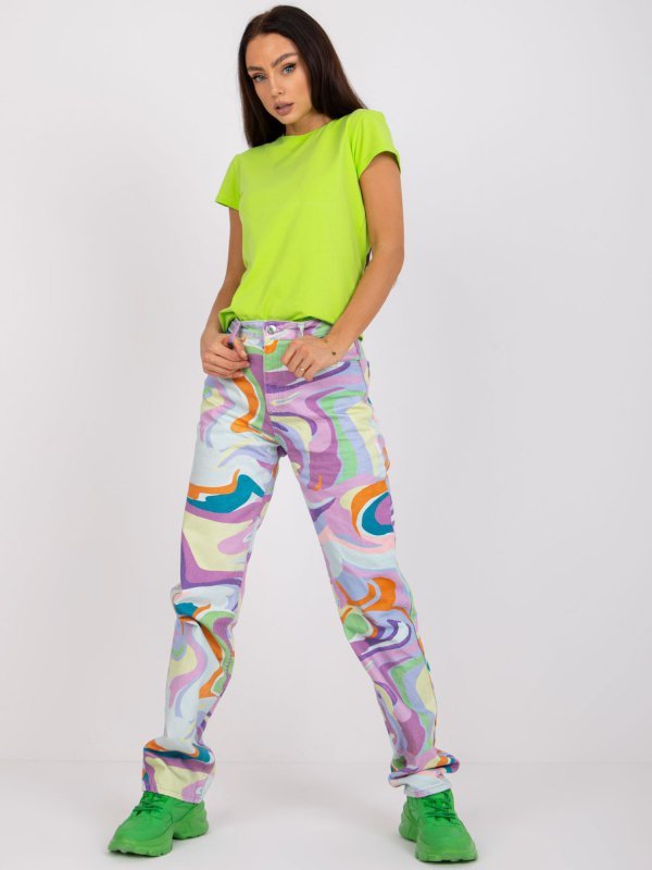 T-shirt-RV-TS-4623.84-fluo zielony rozmiar - M