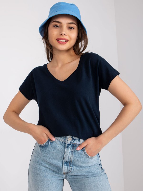 T-shirt-RV-TS-4832.42P-granatowy rozmiar - S
