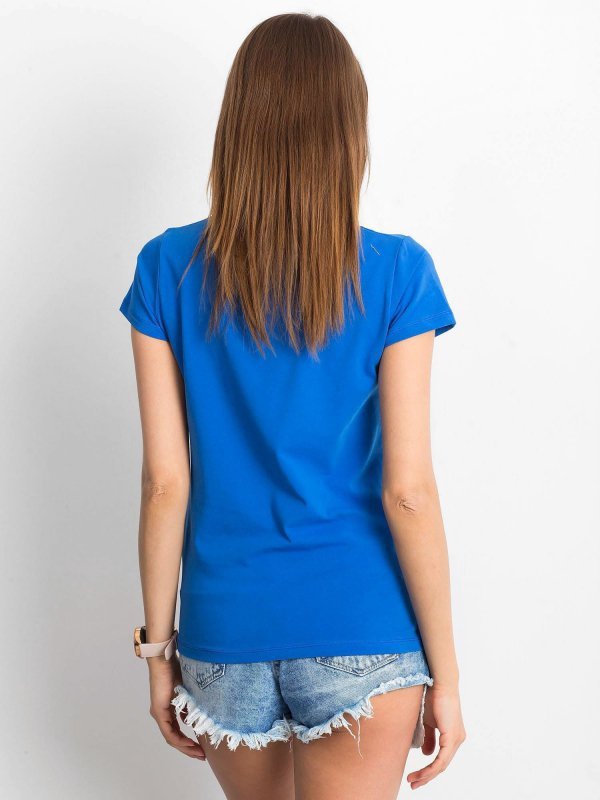 T-shirt-RV-TS-4837.23P-ciemny niebieski rozmiar - XS