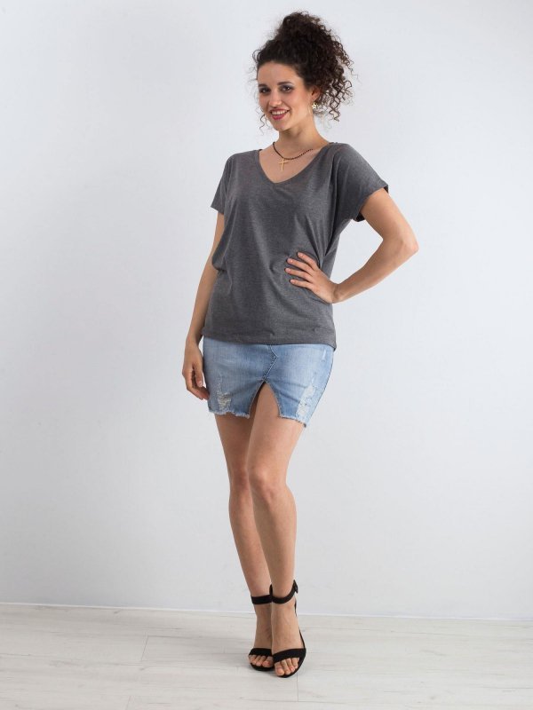 T-shirt-RV-TS-4832.28P-ciemny szary rozmiar - XL
